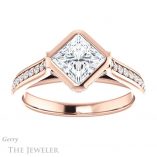 Princess Cut Forever One Moissanite Engagement Ring #GTJ1100-square-fo-r
