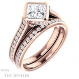 Princess Cut Forever One Moissanite Engagement Ring #GTJ1100-square-fo-r