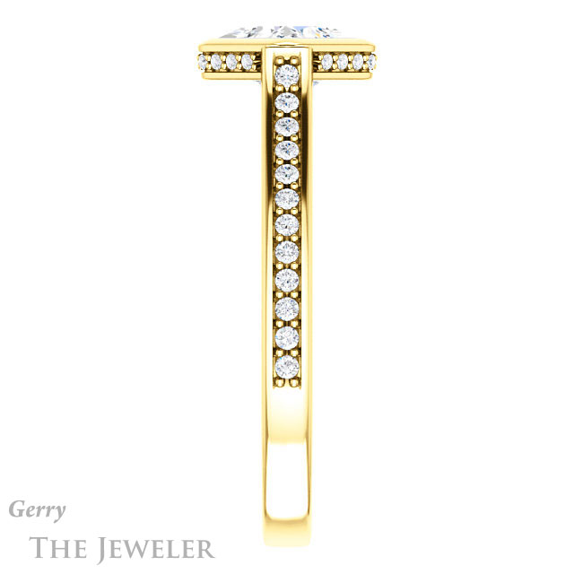 Princess Cut Forever One Moissanite Engagement Ring #GTJ1100-square-fo-y 3 Princess Cut Forever One Moissanite Engagement Ring #GTJ1100-square-fo-y