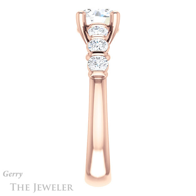 Round Cut Forever One Moissanite Engagement Ring #GTJ1103-round-fo-r | Gerry The Jeweler Round Cut Forever One Moissanite Engagement Ring #GTJ1103-round-fo-r