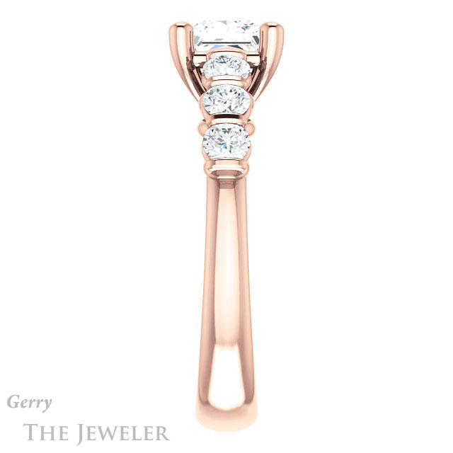 Princess Cut Forever One Moissanite Engagement Ring #GTJ1103-square-fo-r | Gerry The Jeweler Princess Cut Forever One Moissanite Engagement Ring #GTJ1103-square-fo-r
