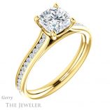Cushion Cut Forever One Moissanite Engagement Ring #GTJ1104-cushion-fo-y