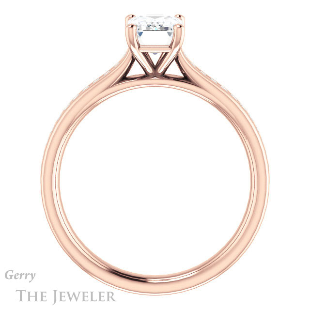 Emerald Cut Forever One Moissanite Engagement Ring #GTJ1104-emerald-fb-r 2 Emerald Cut Forever Brilliant Moissanite Engagement Ring #GTJ1104-emerald-fb-r