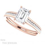Emerald Cut Forever One Moissanite Engagement Ring #GTJ1104-emerald-fb-r 5 Emerald Cut Forever Brilliant Moissanite Engagement Ring #GTJ1104-emerald-fb-r