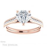 Heart Shaped Forever Brilliant Moissanite Engagement Ring #GTJ1104-heart-fb-r