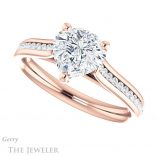 Heart Shaped Forever Brilliant Moissanite Engagement Ring #GTJ1104-heart-fb-r
