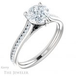 Heart Shaped Forever One Moissanite Engagement Ring #GTJ1104-heart-fb-w 4 Heart Shaped Forever Brilliant Moissanite Engagement Ring #GTJ1104-heart-fb-w