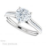 Heart Shaped Forever One Moissanite Engagement Ring #GTJ1104-heart-fb-w 5 Heart Shaped Forever Brilliant Moissanite Engagement Ring #GTJ1104-heart-fb-w