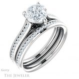 Heart Shaped Forever One Moissanite Engagement Ring #GTJ1104-heart-fb-w 6 Heart Shaped Forever Brilliant Moissanite Engagement Ring #GTJ1104-heart-fb-w