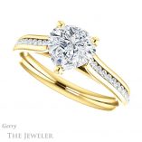 Heart Shaped Forever One Moissanite Engagement Ring #GTJ1104-heart-fb-y 5 Heart Shaped Forever Brilliant Moissanite Engagement Ring #GTJ1104-heart-fb-y