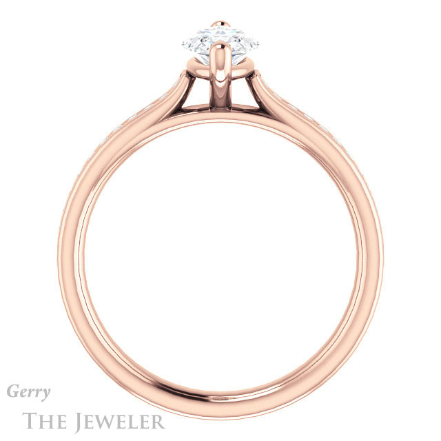 Marquise Cut Forever One Moissanite Engagement Ring #GTJ1104-marquise-fb-r 2 Marquise Cut Forever Brilliant Moissanite Engagement Ring #GTJ1104-marquise-fb-r