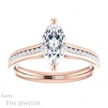 Marquise Cut Forever One Moissanite Engagement Ring #GTJ1104-marquise-fb-r 1 Marquise Cut Forever Brilliant Moissanite Engagement Ring #GTJ1104-marquise-fb-r