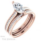 Marquise Cut Forever One Moissanite Engagement Ring #GTJ1104-marquise-fb-r 6 Marquise Cut Forever Brilliant Moissanite Engagement Ring #GTJ1104-marquise-fb-r
