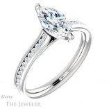 Marquise Cut Forever Brilliant Moissanite Engagement Ring #GTJ1104-marquise-fb-w