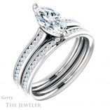 Marquise Cut Forever Brilliant Moissanite Engagement Ring #GTJ1104-marquise-fb-w