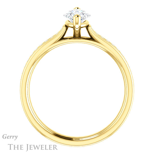 Marquise Cut Forever Brilliant Moissanite Engagement Ring #GTJ1104-marquise-fb-y