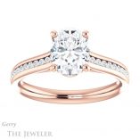 Oval Shaped Forever One Moissanite Engagement Ring #GTJ1104-oval-fo-r
