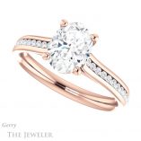 Oval Shaped Forever One Moissanite Engagement Ring #GTJ1104-oval-fo-r