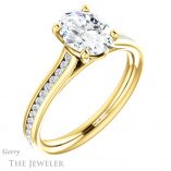 Oval Shaped Forever One Moissanite Engagement Ring #GTJ1104-oval-fo-y 4 Oval Shaped Forever One Moissanite Engagement Ring #GTJ1104-oval-fo-y