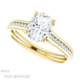 Oval Shaped Forever One Moissanite Engagement Ring #GTJ1104-oval-fo-y 5 Oval Shaped Forever One Moissanite Engagement Ring #GTJ1104-oval-fo-y