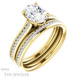 Oval Shaped Forever One Moissanite Engagement Ring #GTJ1104-oval-fo-y 6 Oval Shaped Forever One Moissanite Engagement Ring #GTJ1104-oval-fo-y