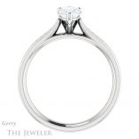 Pear Shaped Forever Brilliant Moissanite Engagement Ring #GTJ1104-pear-fb-w