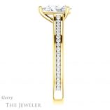 Pear Shaped Forever Brilliant Moissanite Engagement Ring #GTJ1104-pear-fb-y