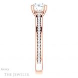 Round Cut Forever One Moissanite Engagement Ring #GTJ1104-round-fo-r