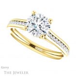 Round Cut Forever One Moissanite Engagement Ring #GTJ1104-round-fo-y 5 Round Cut Forever One Moissanite Engagement Ring #GTJ1104-round-fo-y