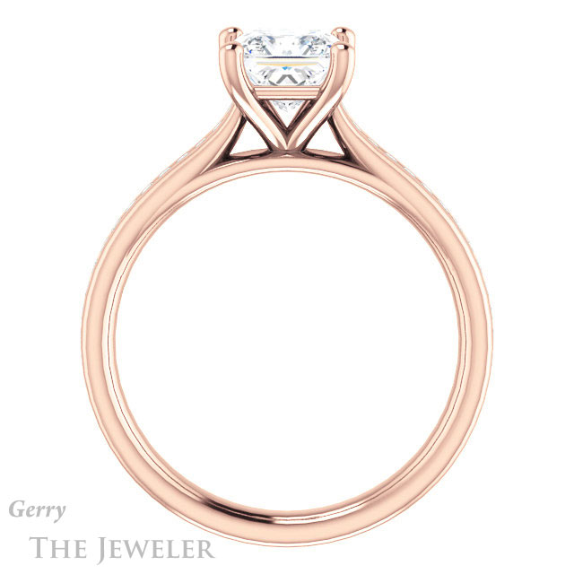 Princess Cut Forever One Moissanite Engagement Ring #GTJ1104-square-fo-r