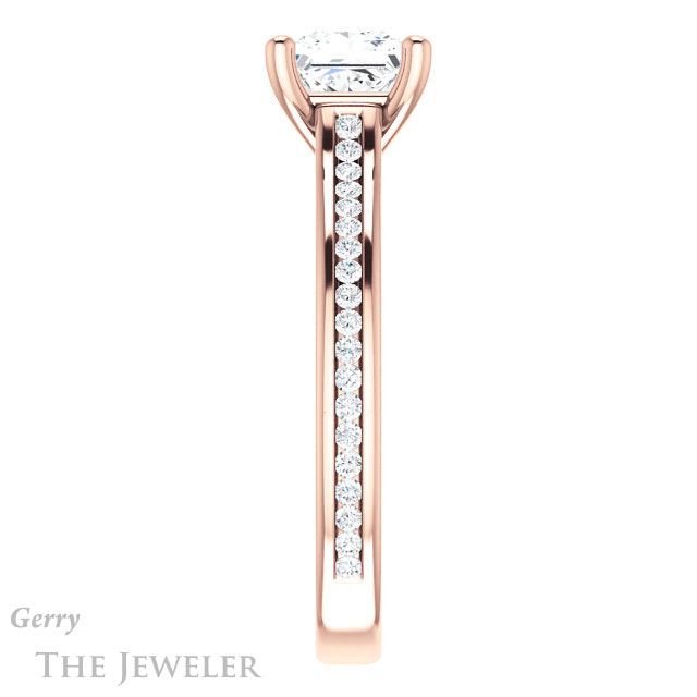 Princess Cut Forever One Moissanite Engagement Ring #GTJ1104-square-fo-r