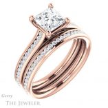 Princess Cut Forever One Moissanite Engagement Ring #GTJ1104-square-fo-r