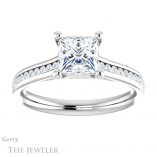 Princess Cut Forever One Moissanite Engagement Ring #GTJ1104-square-fo-w