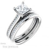 Princess Cut Forever One Moissanite Engagement Ring #GTJ1104-square-fo-w