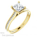 Princess Cut Forever One Moissanite Engagement Ring #GTJ1104-square-fo-y