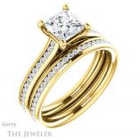 Princess Cut Forever One Moissanite Engagement Ring #GTJ1104-square-fo-y