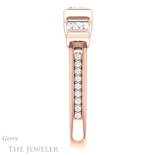 Cushion Cut Forever One Moissanite Engagement Ring #GTJ1109-cushion-fo-r | Gerry The Jeweler Cushion Cut Forever One Moissanite Engagement Ring #GTJ1109-cushion-fo-r