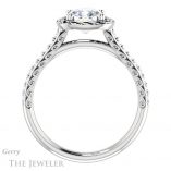 Cushion Cut Forever One Moissanite Engagement Ring #GTJ1111-cushion-fo-w