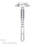 Cushion Cut Forever One Moissanite Engagement Ring #GTJ1111-cushion-fo-w