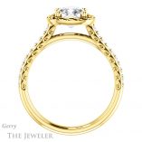 Cushion Cut Forever One Moissanite Engagement Ring #GTJ1111-cushion-fo-y