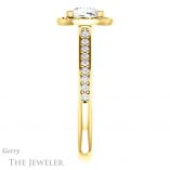 Cushion Cut Forever One Moissanite Engagement Ring #GTJ1111-cushion-fo-y