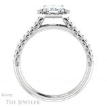Emerald Cut Forever Brilliant Moissanite Engagement Ring #GTJ1111-emerald-fb-w
