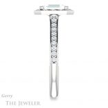 Emerald Cut Forever Brilliant Moissanite Engagement Ring #GTJ1111-emerald-fb-w