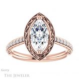 Marquise Cut Forever One Moissanite Engagement Ring #GTJ1111-marquise-fb-r 1 Marquise Cut Forever Brilliant Moissanite Engagement Ring #GTJ1111-marquise-fb-r