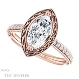 Marquise Cut Forever One Moissanite Engagement Ring #GTJ1111-marquise-fb-r 5 Marquise Cut Forever Brilliant Moissanite Engagement Ring #GTJ1111-marquise-fb-r