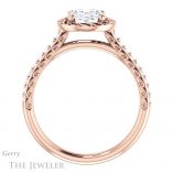 14k Rose Gold Oval Cut Engagement Ring Setting #GTJ1111-oval-r