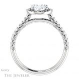 Oval Shaped Forever One Moissanite Engagement Ring #GTJ1111-oval-fo-w