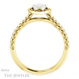 Pear Shaped Forever One Moissanite Engagement Ring #GTJ1111-pear-fb-y 2 Pear Shaped Forever Brilliant Moissanite Engagement Ring #GTJ1111-pear-fb-y