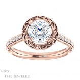Round Cut Forever One Moissanite Engagement Ring #GTJ1111-round-fo-r 1 Round Cut Forever One Moissanite Engagement Ring #GTJ1111-round-fo-r