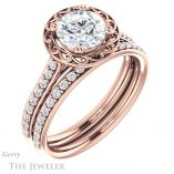Round Cut Forever One Moissanite Engagement Ring #GTJ1111-round-fo-r 6 Round Cut Forever One Moissanite Engagement Ring #GTJ1111-round-fo-r